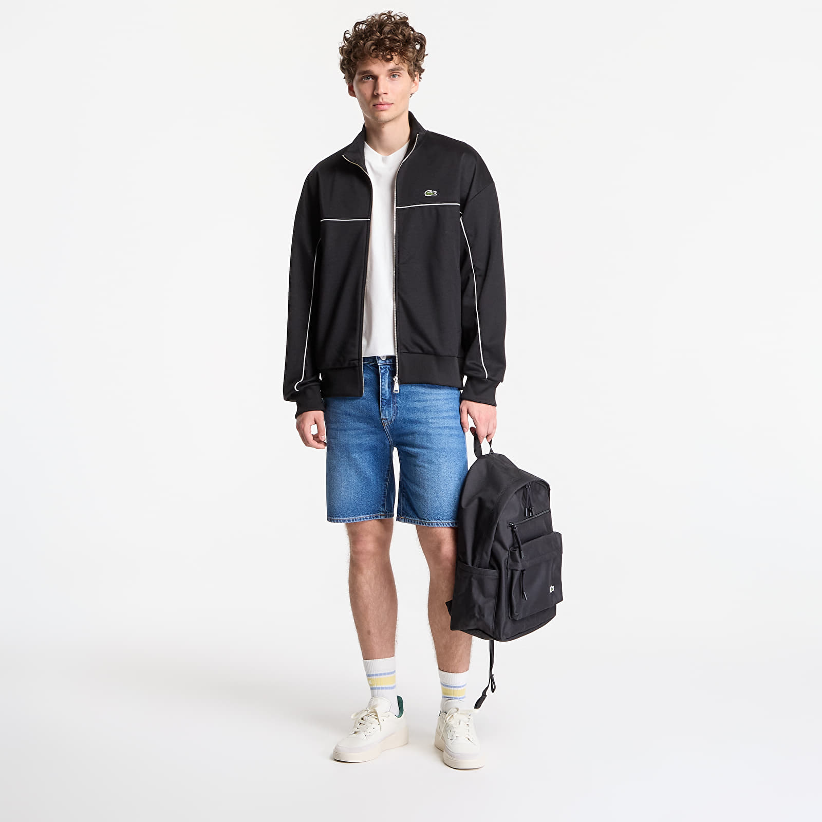 Moške kratke hlače LACOSTE Bermuda Shorts Washed Deep Medium