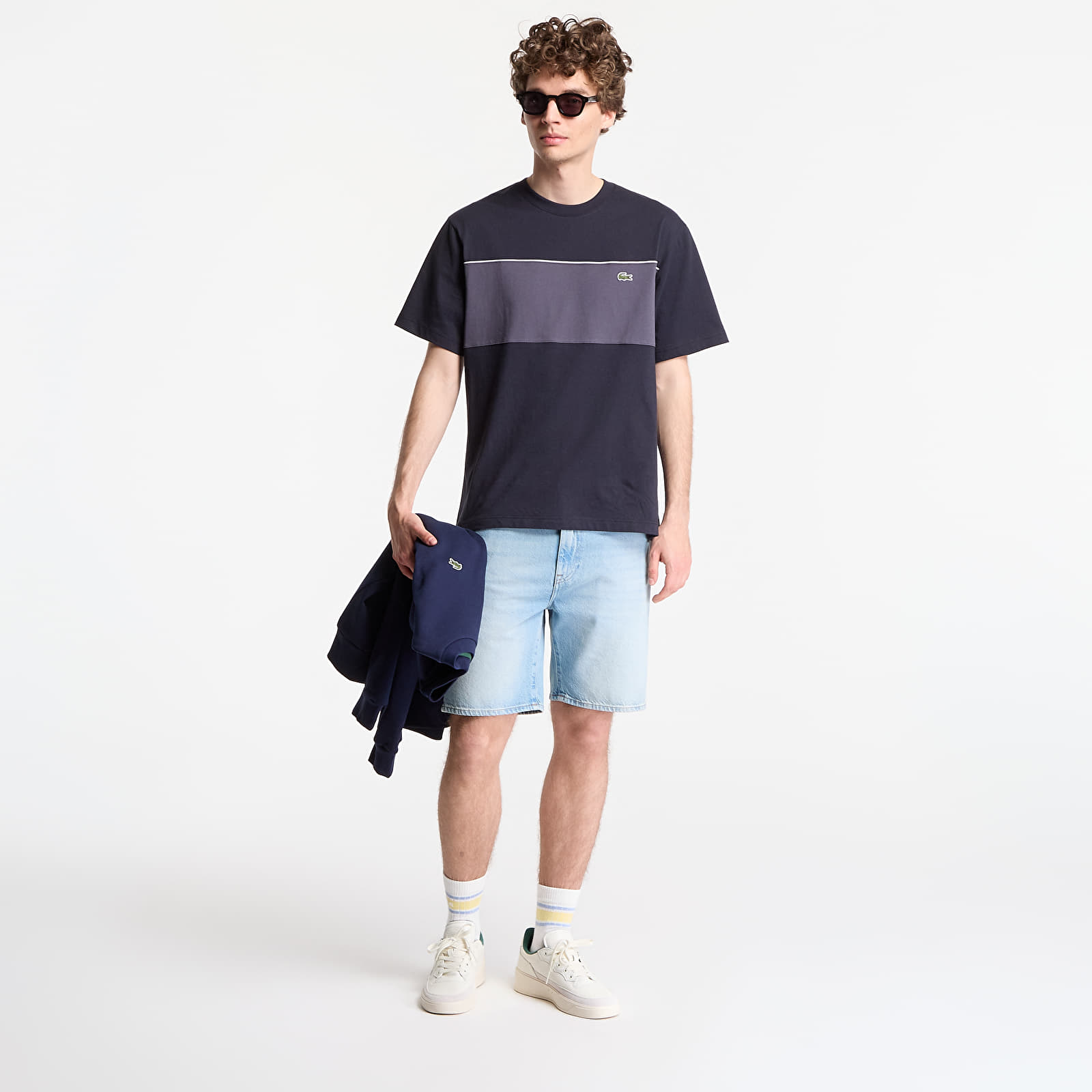 Ανδρικά σορτς LACOSTE Bermuda Shorts Washed Bleach