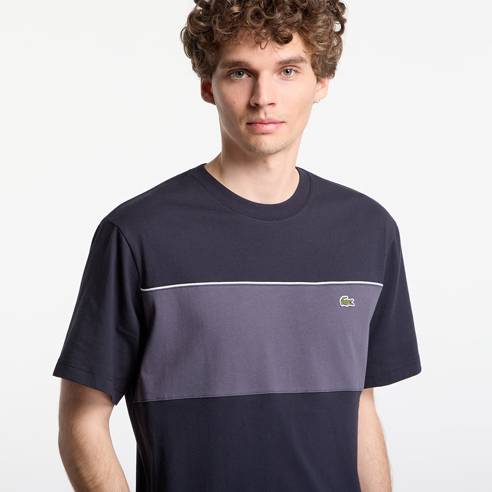 Ανδρικά μπλουζάκια LACOSTE Tee-Shirt Blackbird/ Graphite
