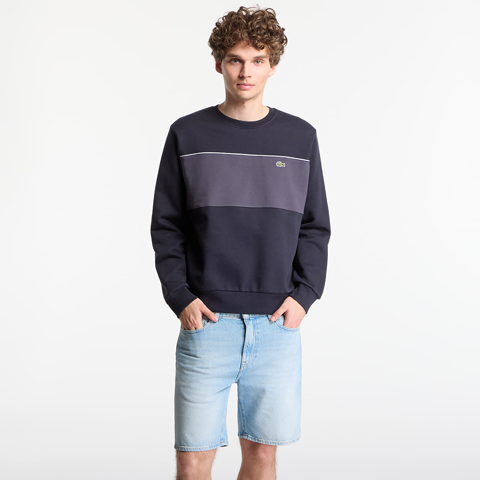 Moški hoodiji  LACOSTE Sweatshirt Blackbird/ Graphite