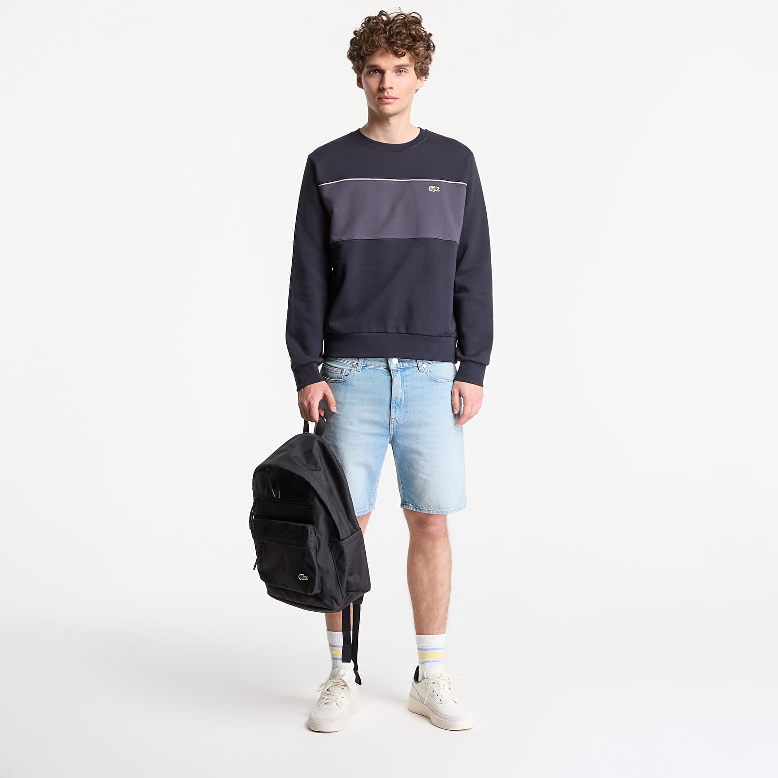 Moški hoodiji  LACOSTE Sweatshirt Blackbird/ Graphite