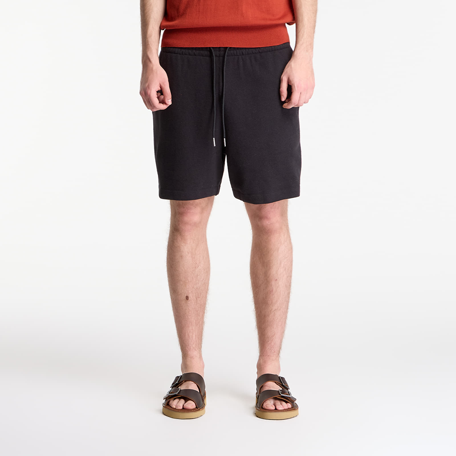 Ανδρικά σορτς Calvin Klein Jeans Hd Cotton Waffle Short Black