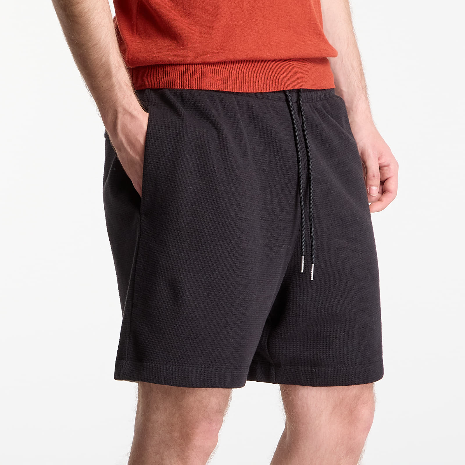 Ανδρικά σορτς Calvin Klein Jeans Hd Cotton Waffle Short Black