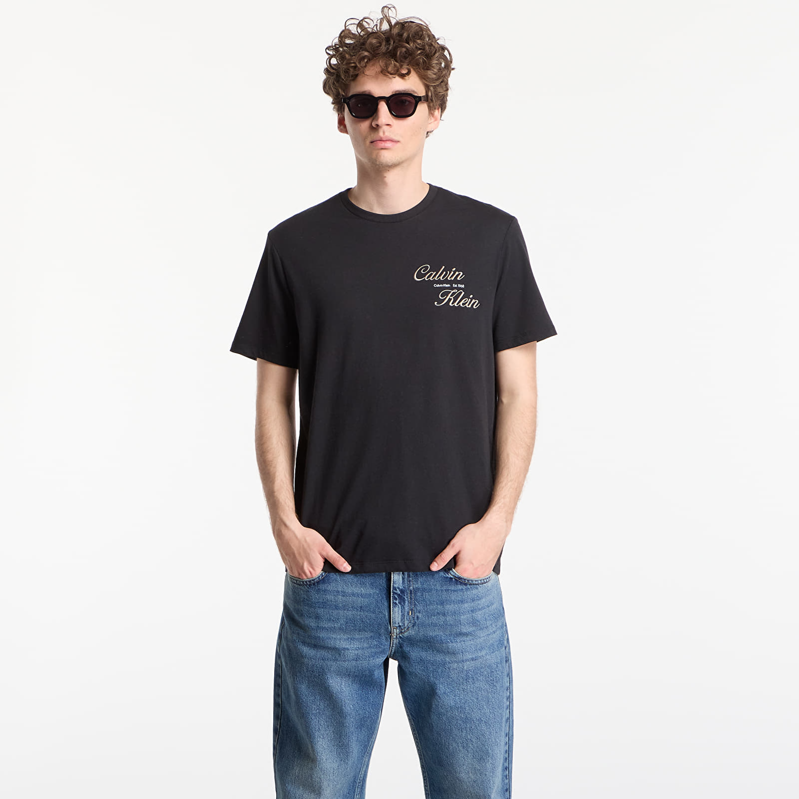 Miesten T-paidat Calvin Klein Jeans Ss 30S Eu Calvin Klein Resrt Graphic Tee Black