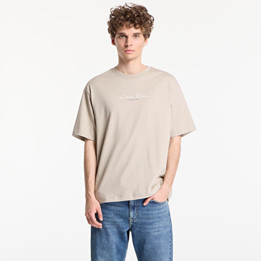 T-shirt Calvin Klein Jeans Ss 16S Ck Trvl Lines Graphic Tee Plaza Taupe
