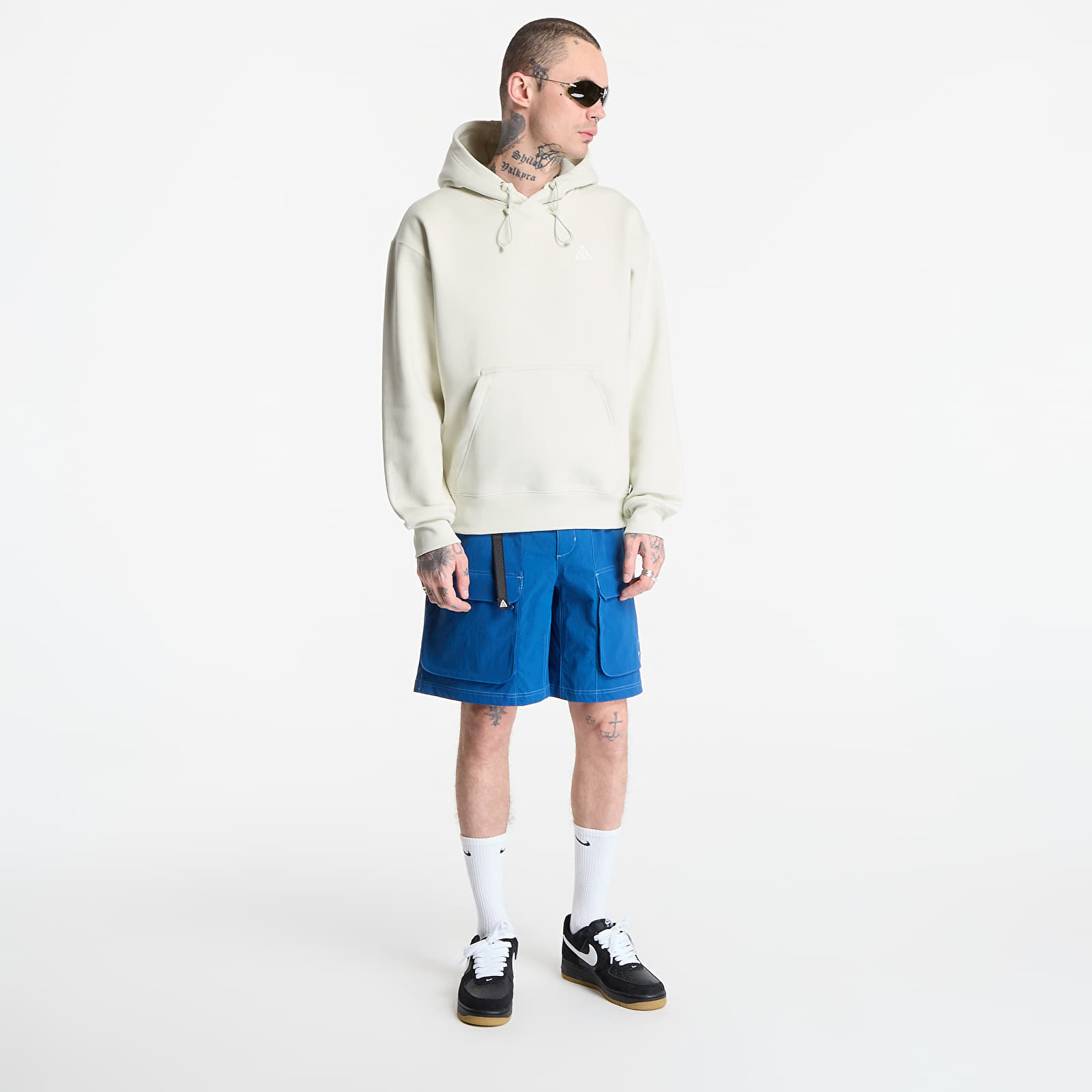 Men's hoodies Nike ACG "Tuff Fleece" Pullover Hoodie Sea Glass/ Black Spruce/ Summit White