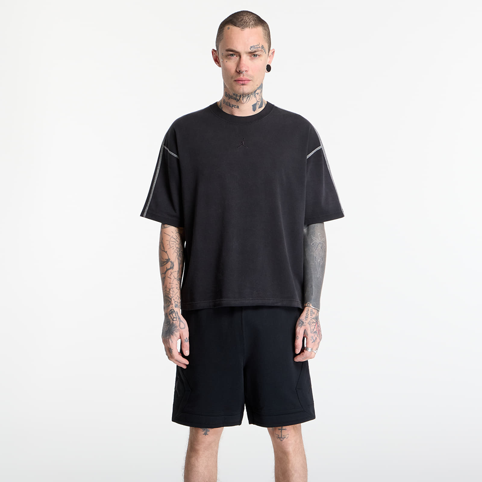 Levně Tričko Jordan Flight Men's Heavyweight Short-Sleeve Top Black/ Sail/ Black L