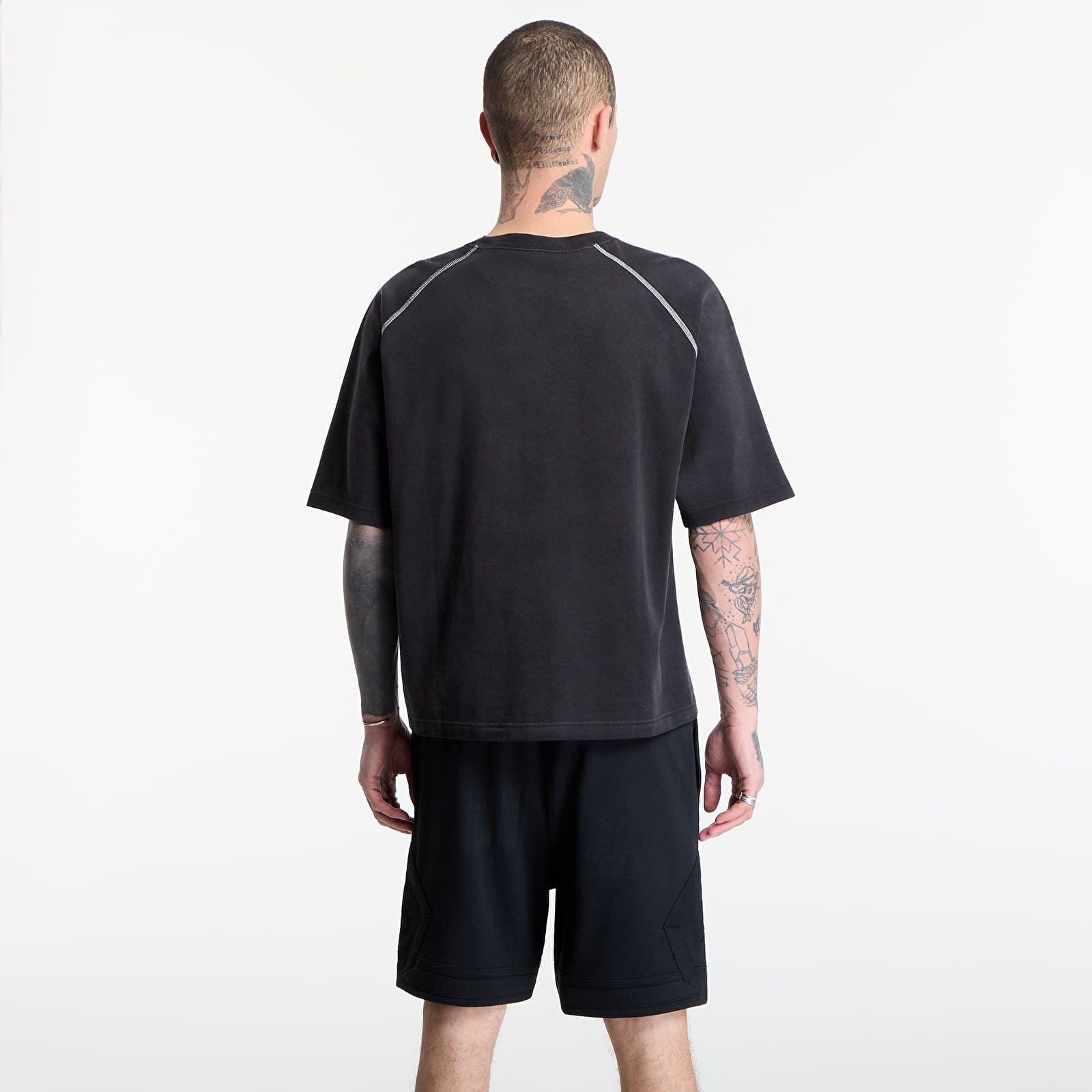 Tričká Jordan Flight Men's Heavyweight Short-Sleeve Top Black/ Sail/ Black