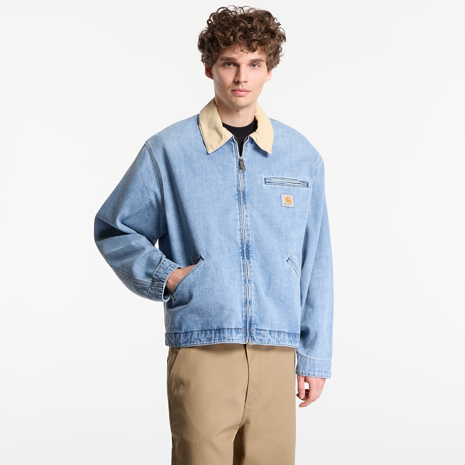 Herrenjacken Carhartt WIP OG Detroit Jacket UNISEX Blue/ Dusty H Brown