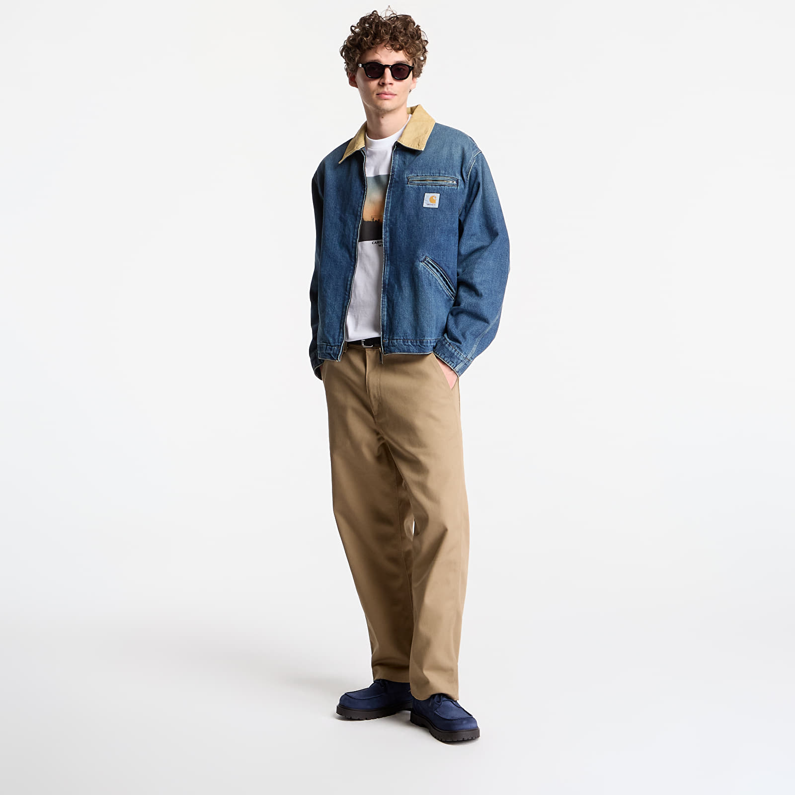 Jacken Carhartt WIP OG Detroit Jacket UNISEX Blue/ Dusty H Brown