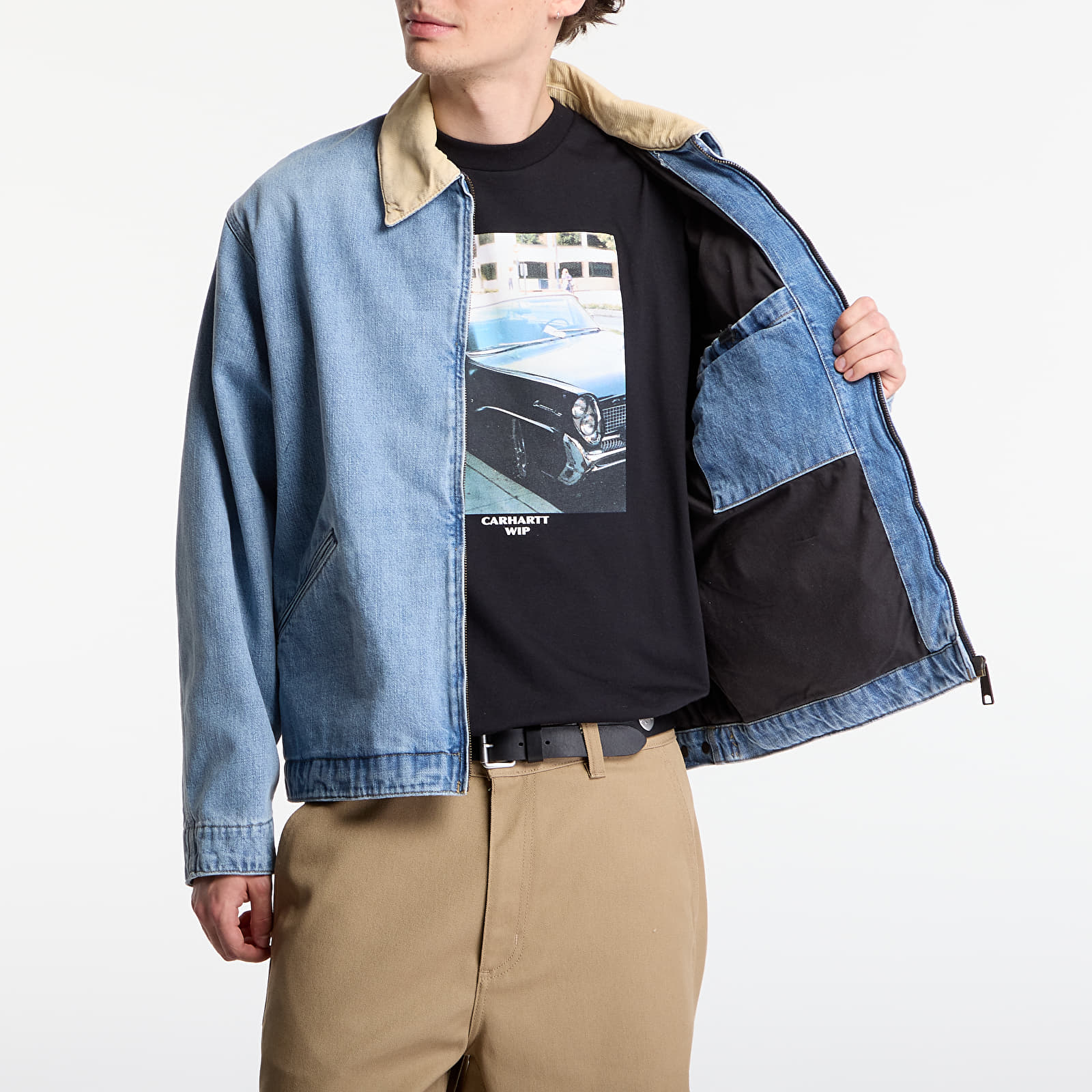 Herrenjacken Carhartt WIP OG Detroit Jacket UNISEX Blue/ Dusty H Brown