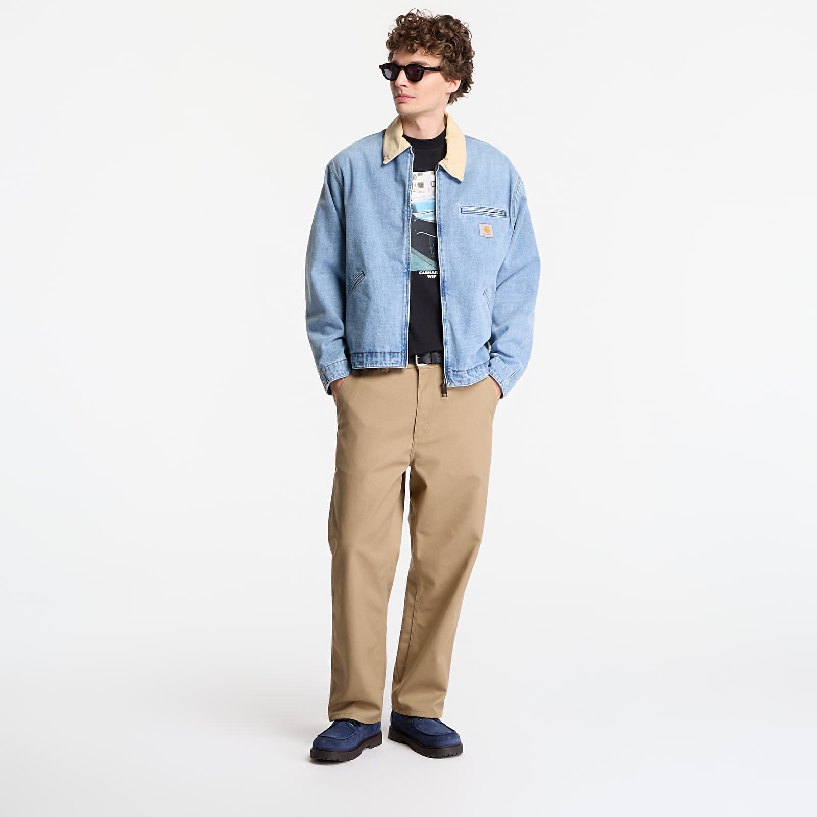 Herrenjacken Carhartt WIP OG Detroit Jacket UNISEX Blue/ Dusty H Brown