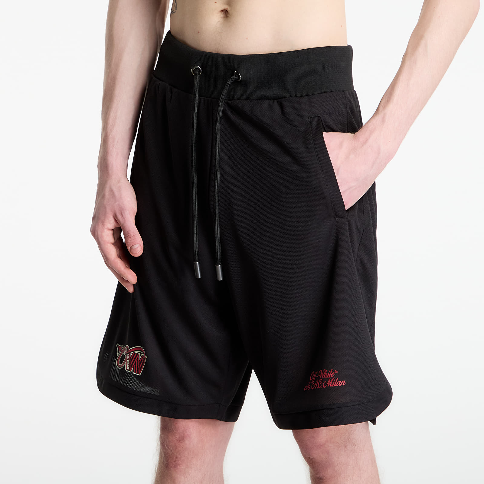 Shorts Off-White x AC Milan Tech Shorts Black/ Red