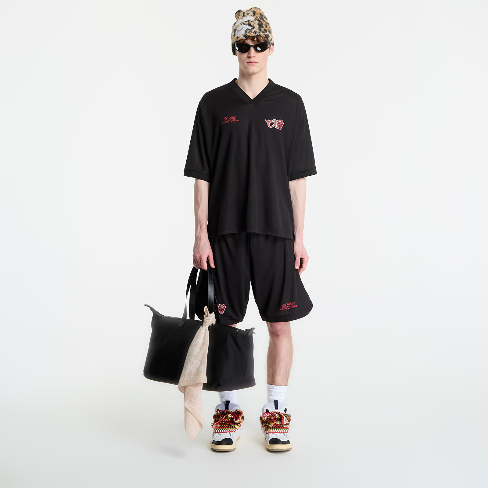 Shorts Off-White x AC Milan Tech Shorts Black/ Red