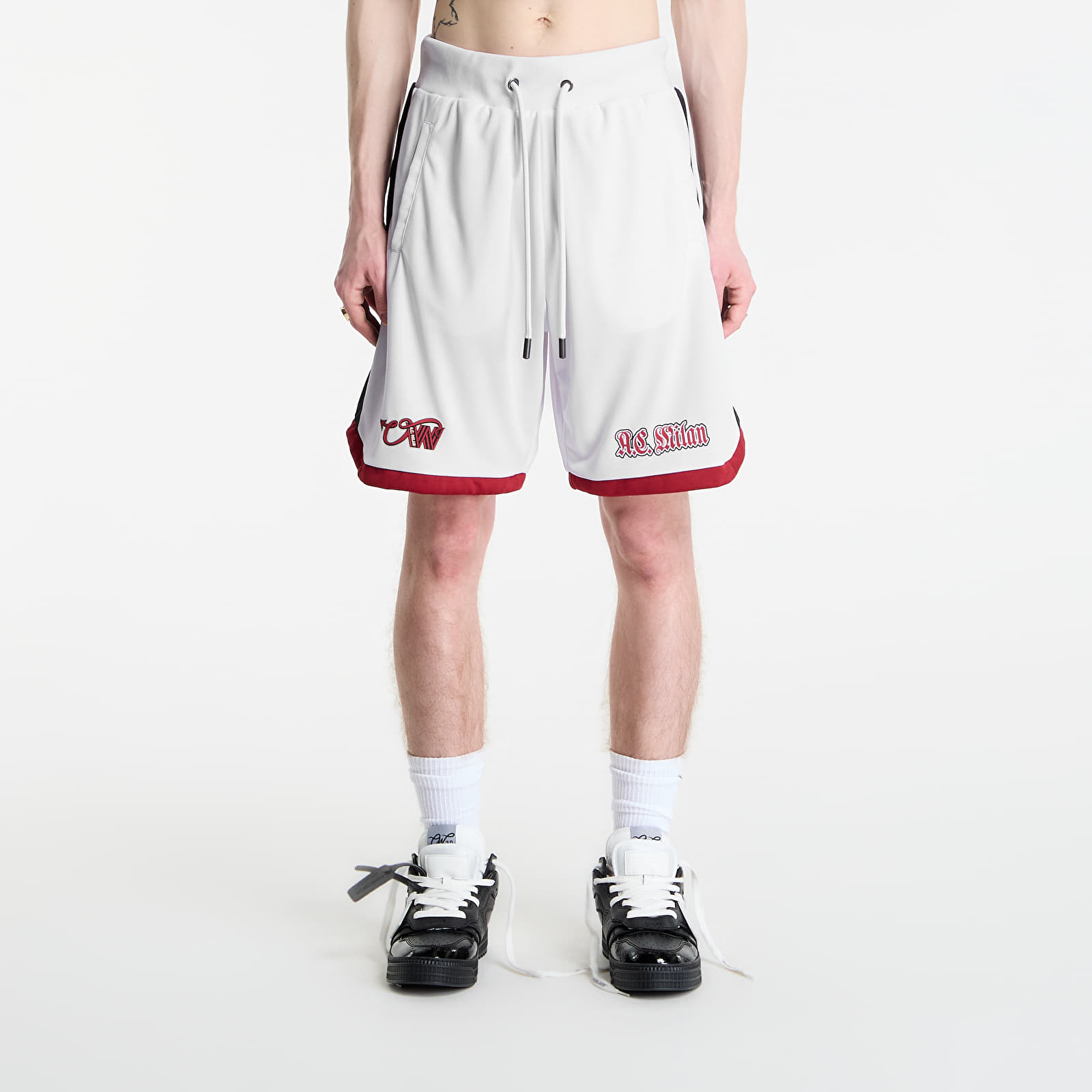 Pánské oblečení Off-White x AC Milan Arrow Tech Shorts White/ Red