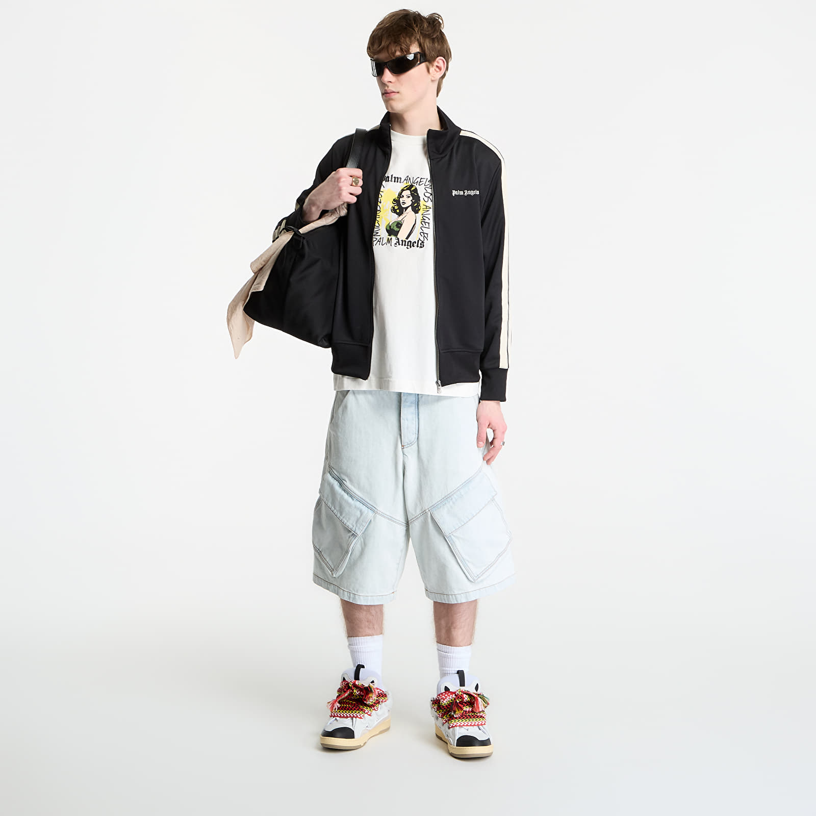 Chaquetas de hombre Palm Angels Classic Logo Track Jacket UNISEX Black/ Off White