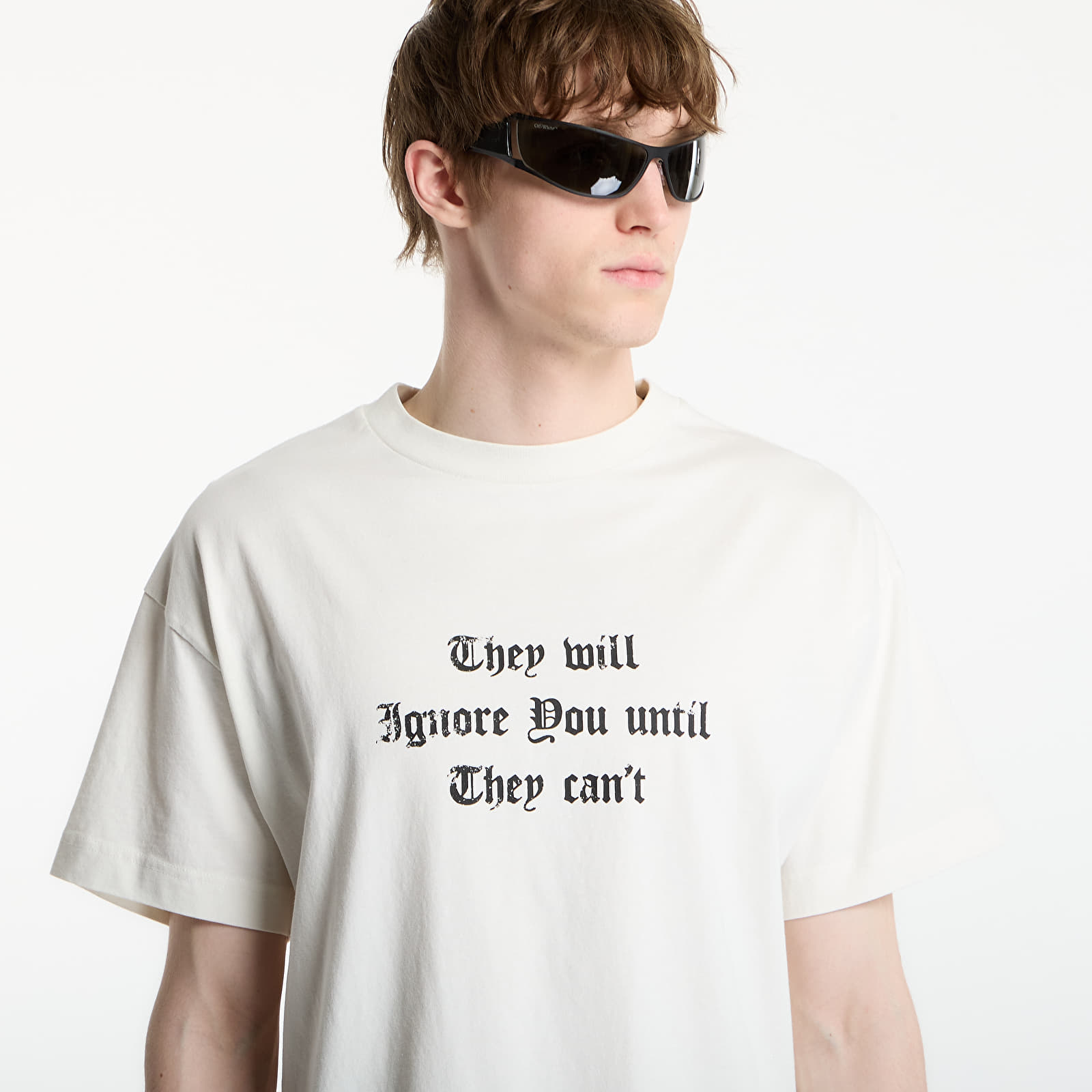 Тениски Palm Angels Statement Regular T-Shirt UNISEX Off White/ Black