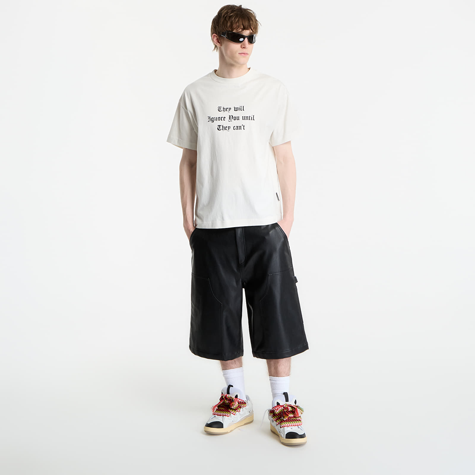 Тениски Palm Angels Statement Regular T-Shirt UNISEX Off White/ Black