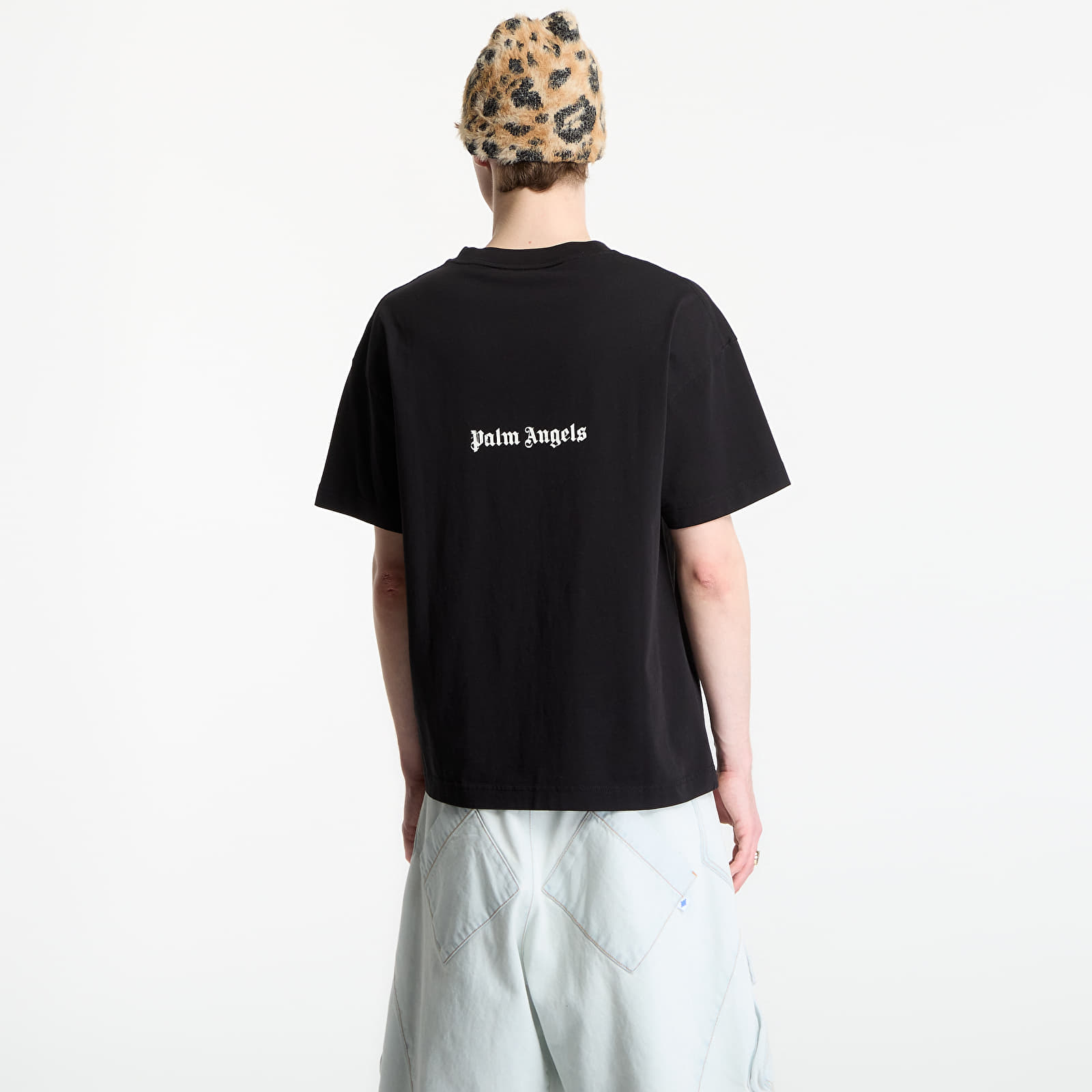 T-skjorter for menn Palm Angels Statement Regular T-Shirt UNISEX Black/ Off White