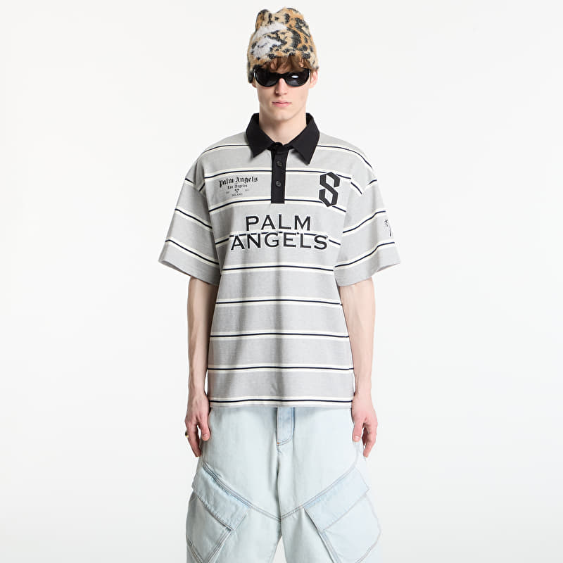 T-shirt Palm Angels Palm Sport Stripes Polo S/S UNISEX Navy Blue/ White
