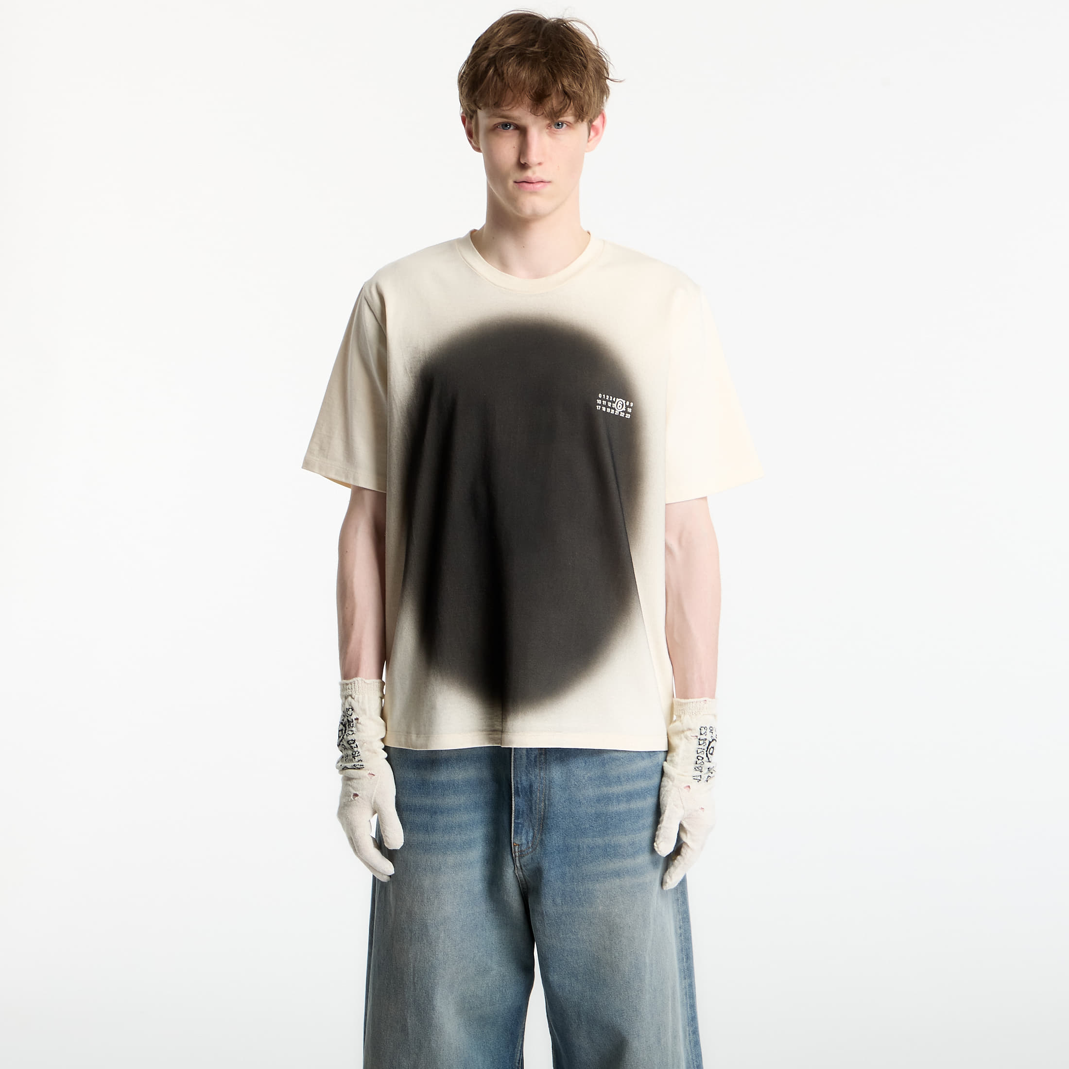 Mm6 Maison Margiela Tricou Mm6 T-Shirt Cream A Bărbaţilor Xxl