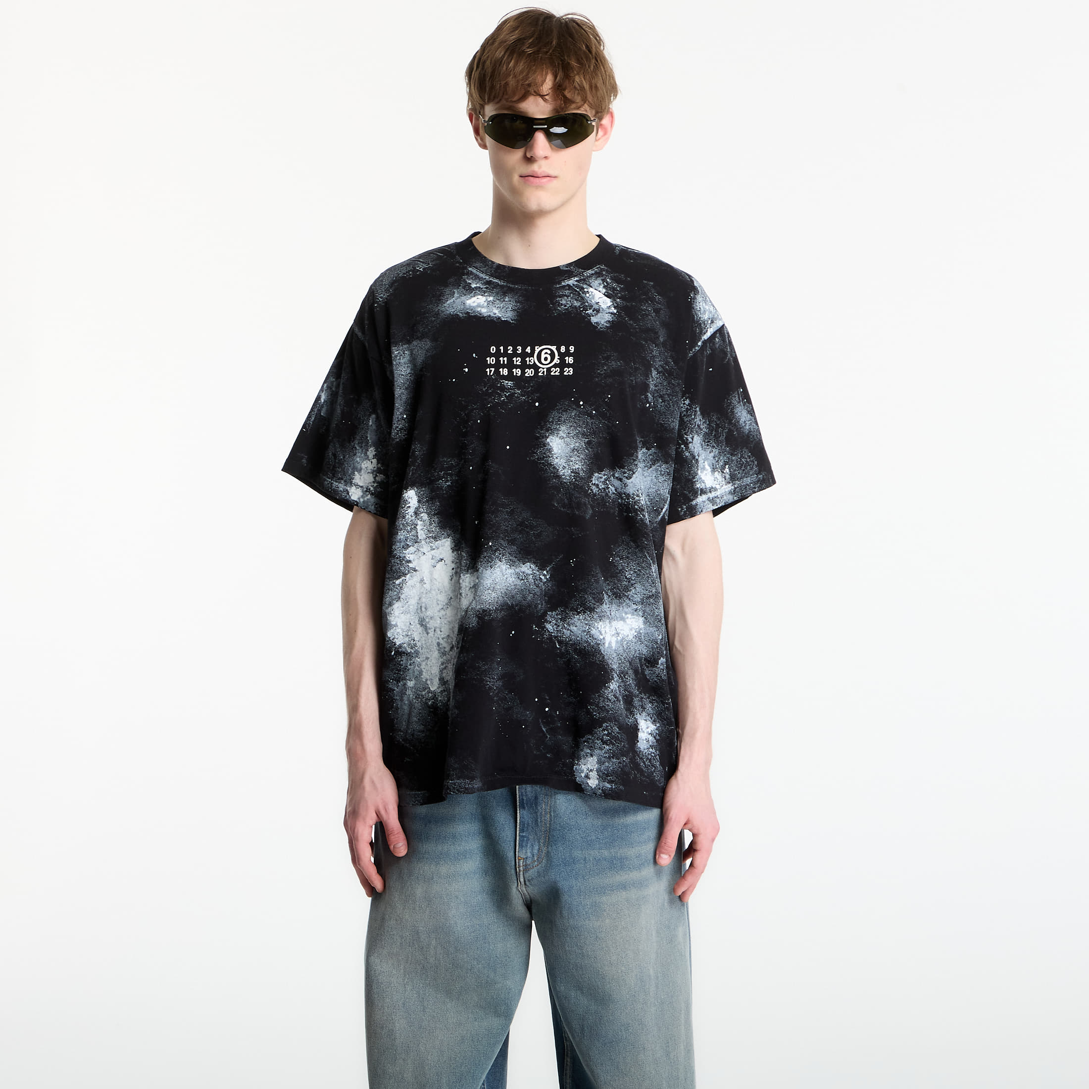 Maglietta MM6 Paint Jersey T-Shirt Black