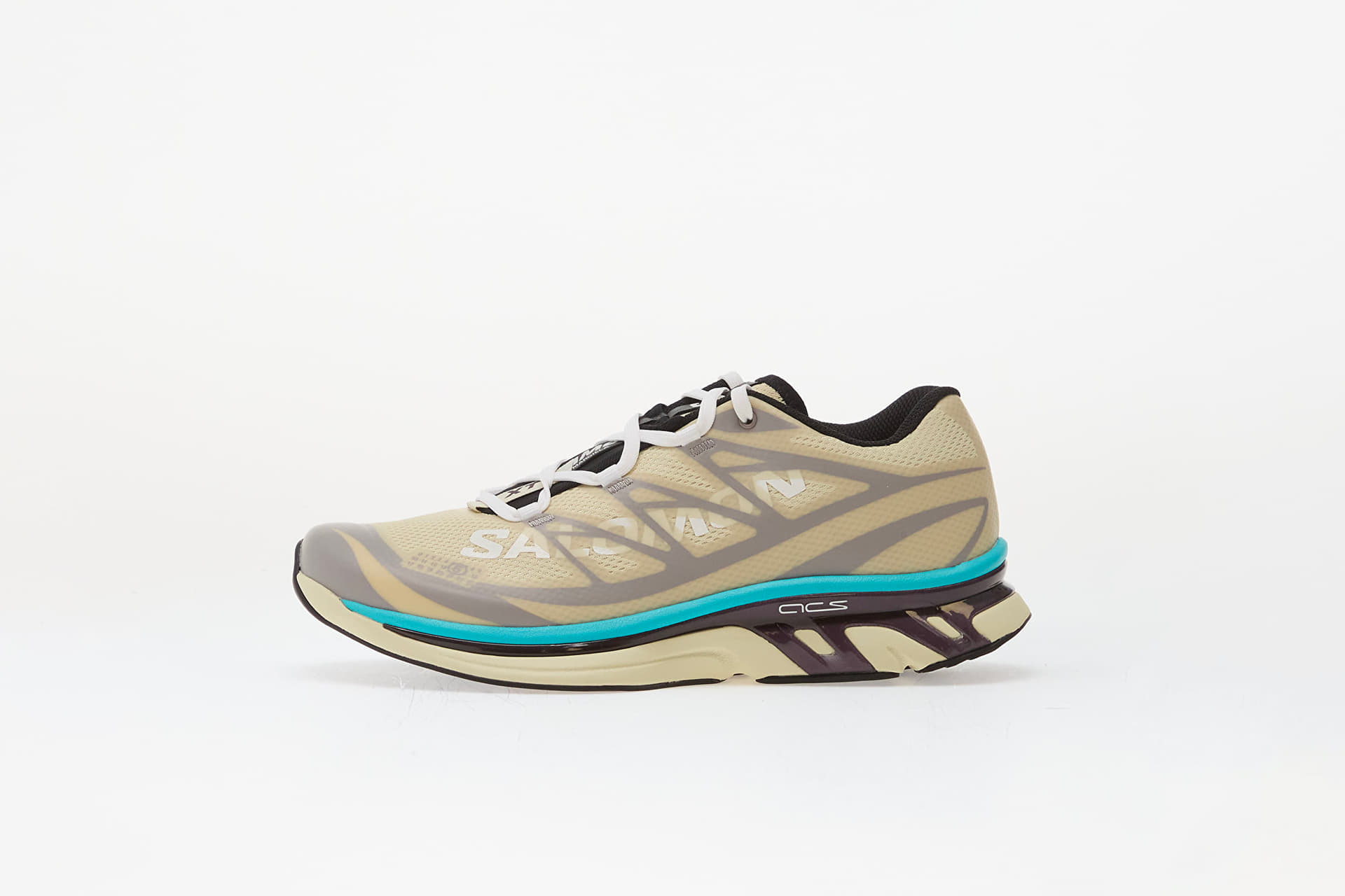 Skor för kvinnor MM6 x Salomon Sneakers Asparagus Green/ Gull/ Blue Curacao