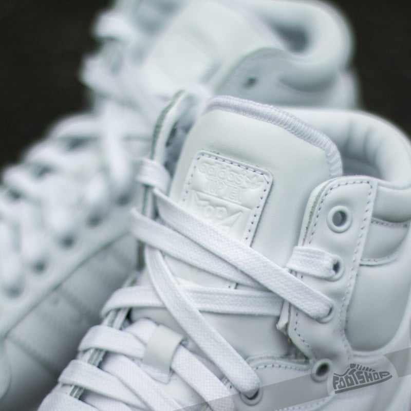 High top all white adidas clearance