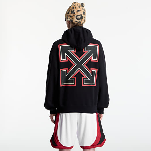Off-White x AC Milan Arrow Regular Hoodie UNISEX Black/ Red | Footshop