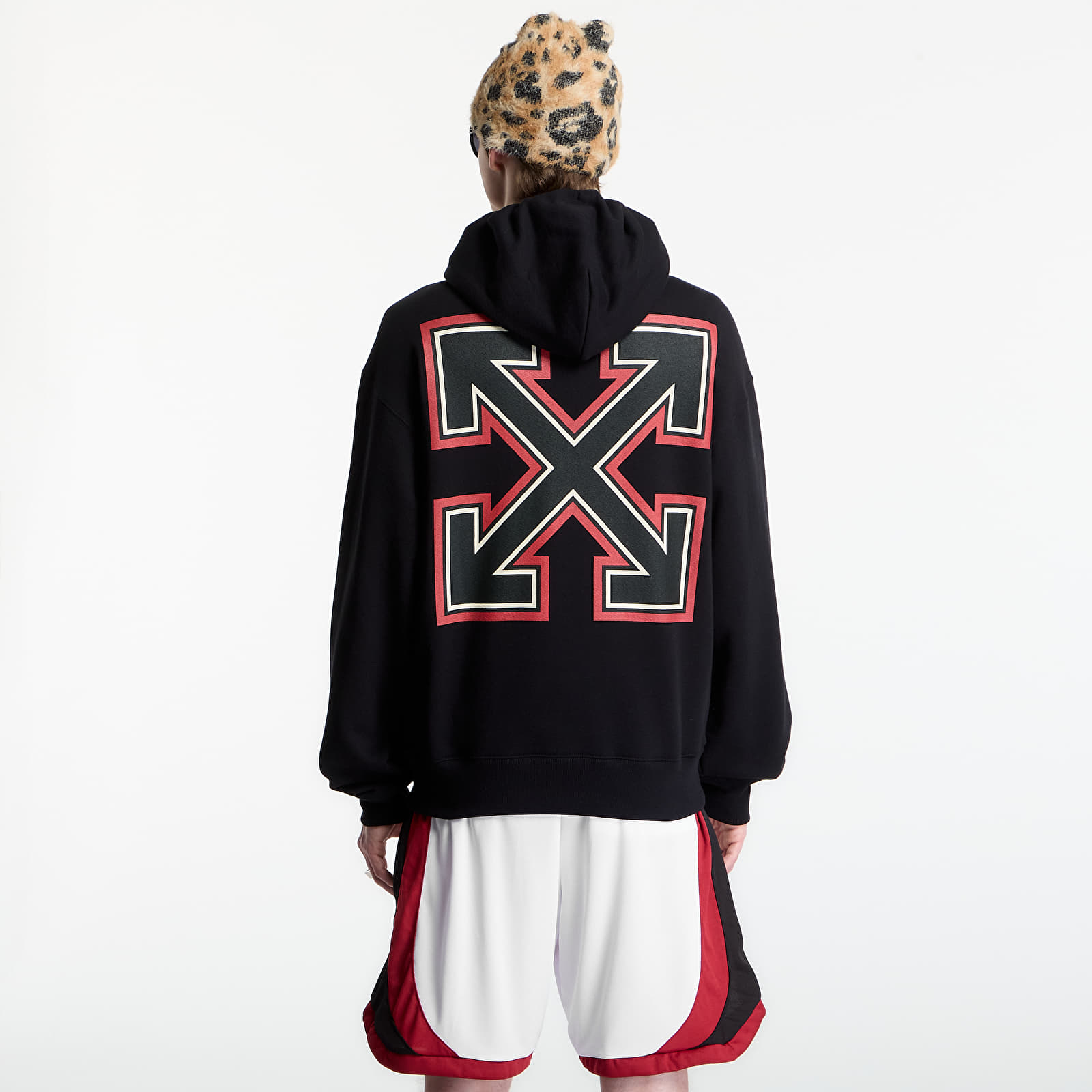 Bluzy Off-White x AC Milan Arrow Regular Hoodie UNISEX Black/ Red