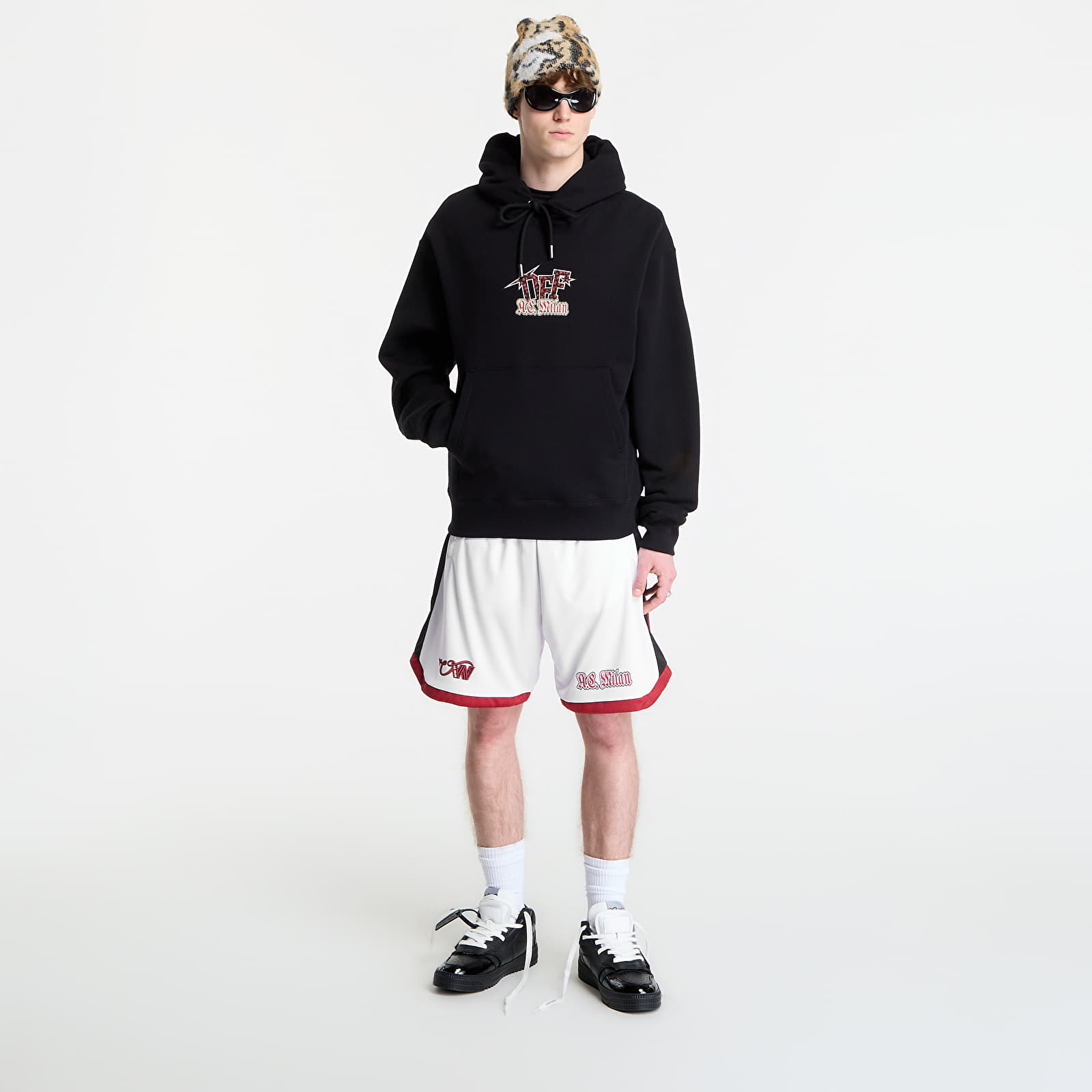 Bluzy Off-White x AC Milan Arrow Regular Hoodie UNISEX Black/ Red