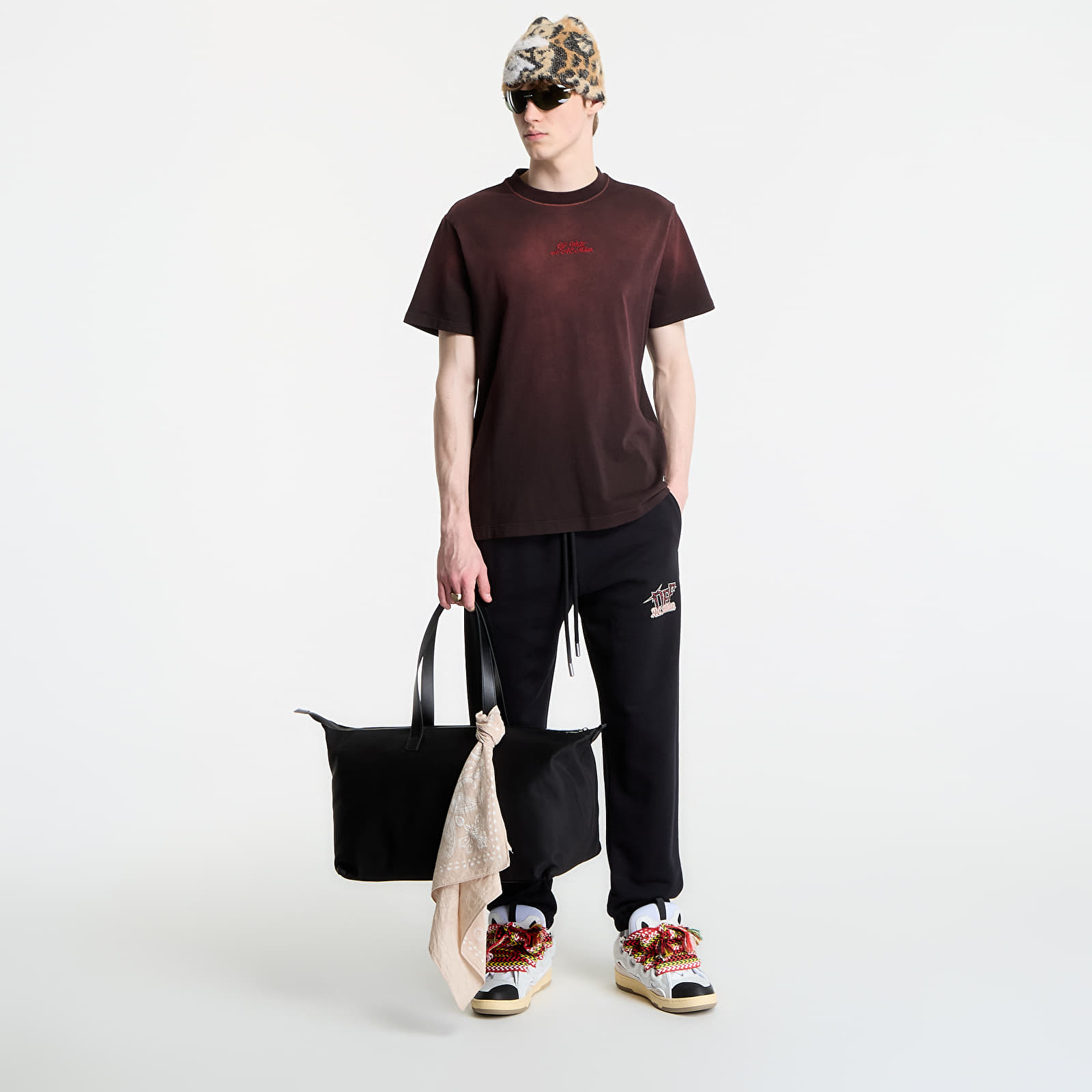 Анцузи Off-White x AC Milan Cuffed Sweatpant UNISEX Black/ Red