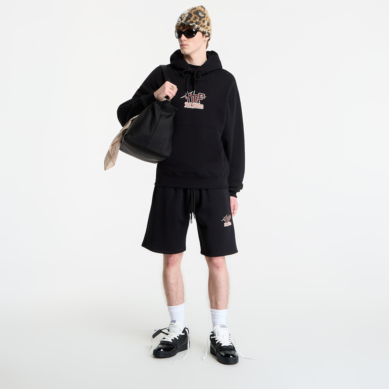 Kraťasy Off-White x AC Milan Skate Sweatshort UNISEX Black/ Red