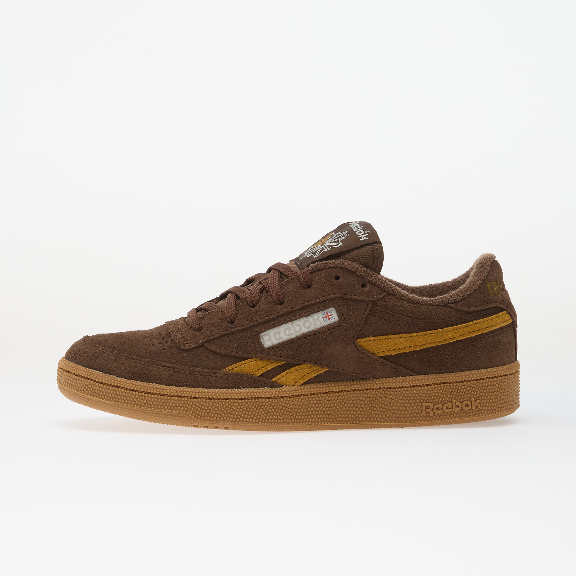 Levně Tenisky Reebok Club C Revenge Vintage Simple Brown/ Trophy Gold/ Gum