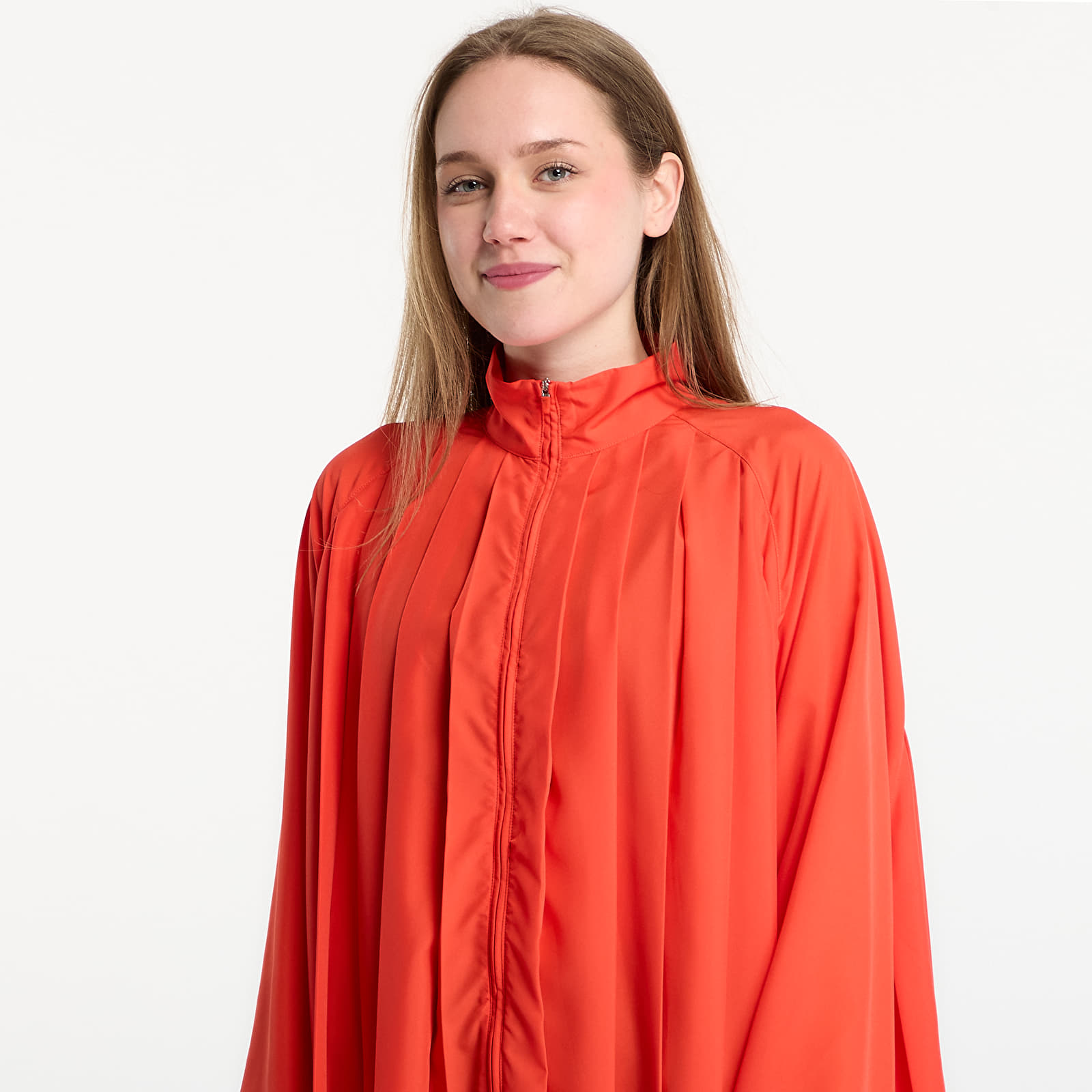 Klänning Nike Sportswear Women's Oversized Long-Sleeve Pleated Mini Dress Lt Crimson/ Lt Crimson