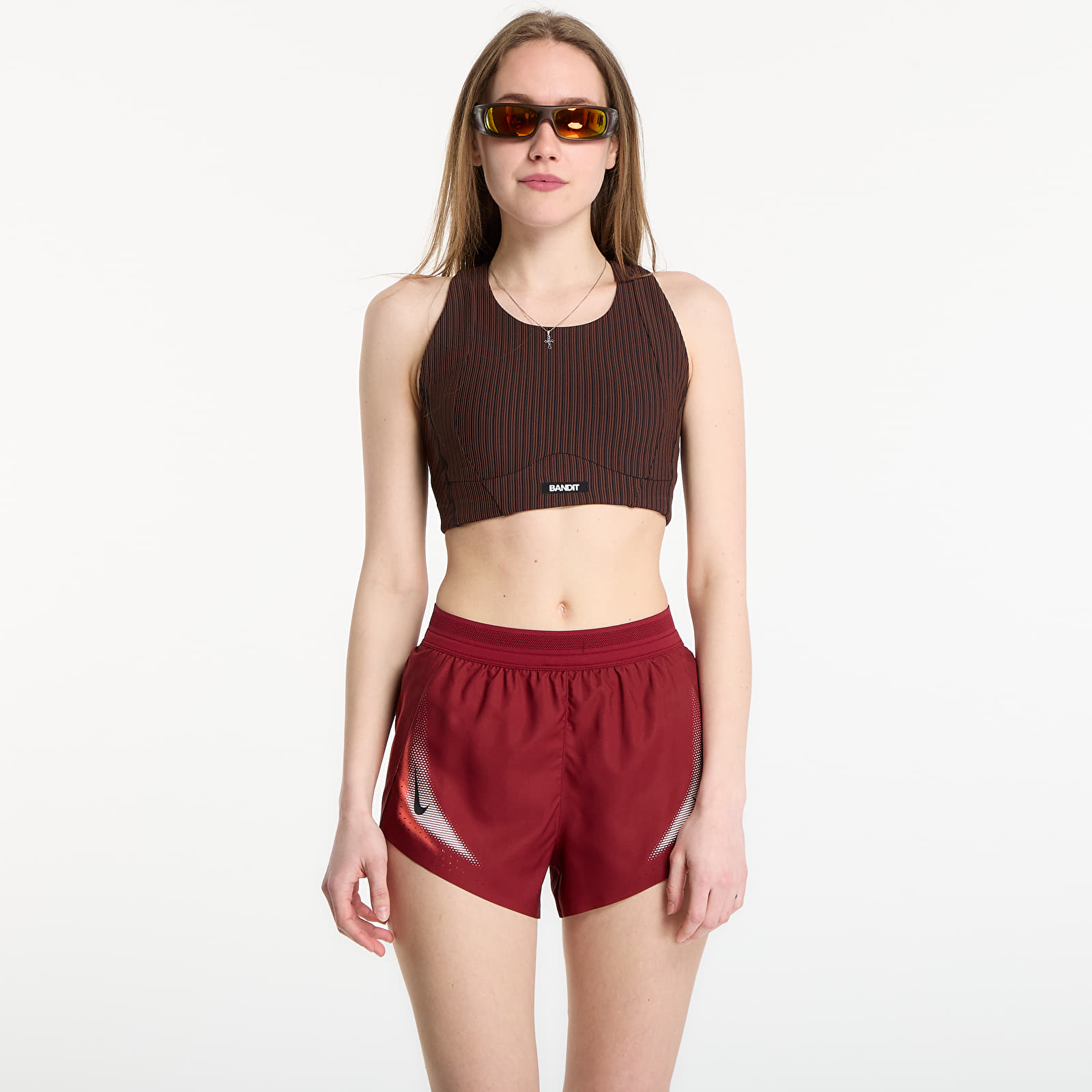 BH-er for kvinner BANDIT Women's Striped Cadence™ Longline Bra Cacao/ Black