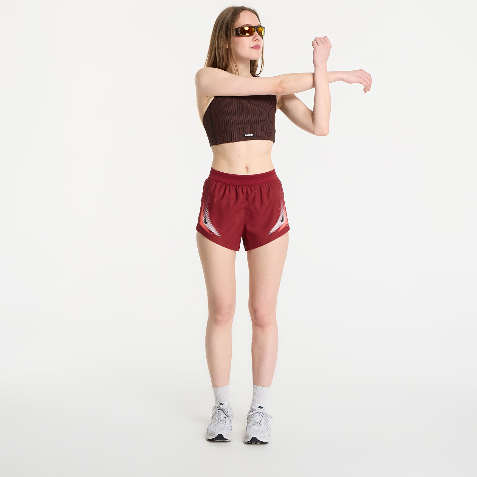 BH-er for kvinner BANDIT Women's Striped Cadence™ Longline Bra Cacao/ Black