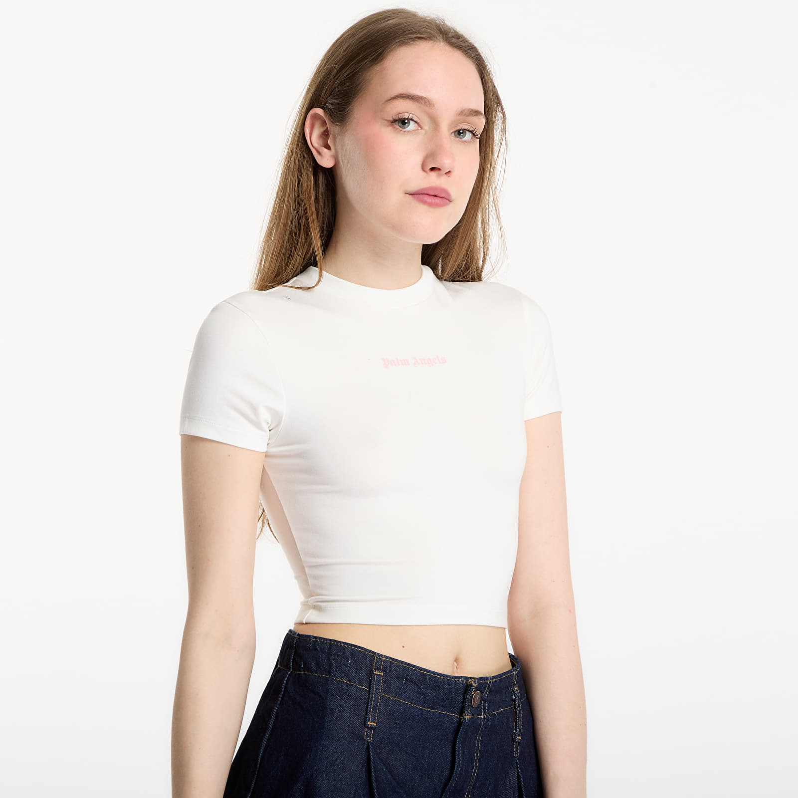 Дамски тениски Palm Angels Milan LA Baby T-Shirt Off White/ Pink