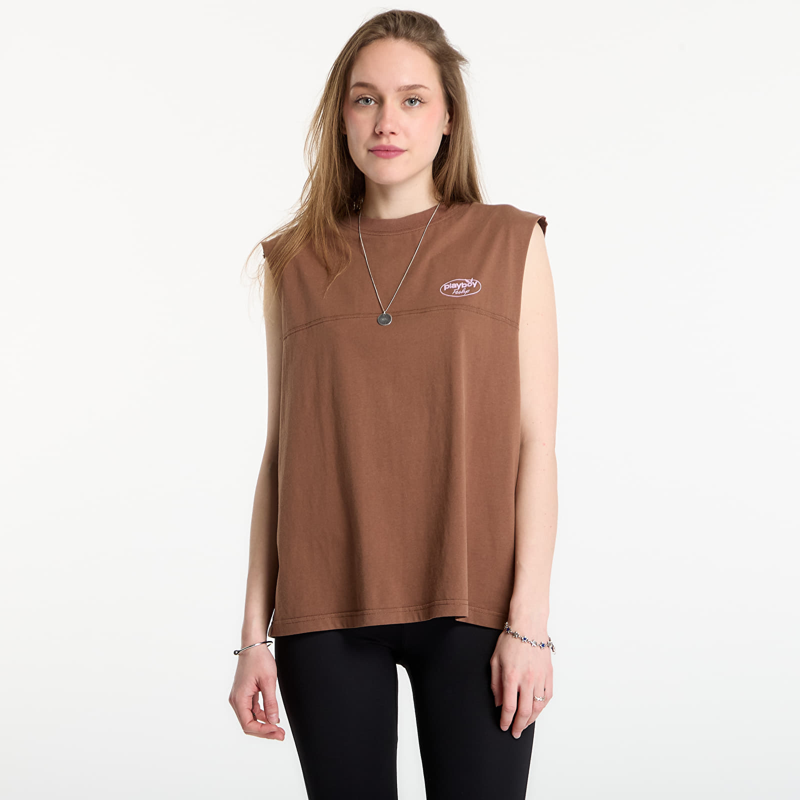 T-Shirts Playboy x FTSHP Sleeveless Tee UNISEX Brown