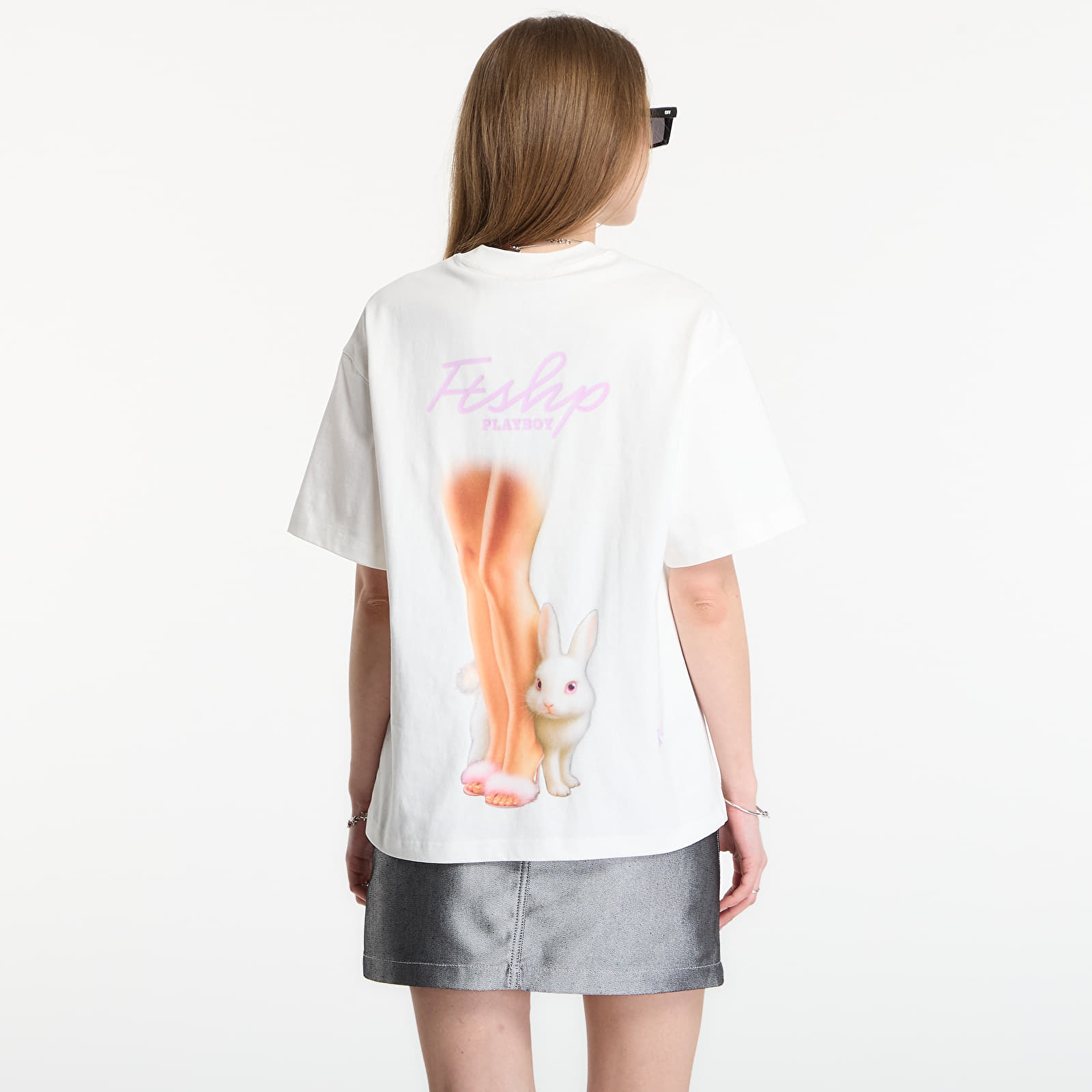 Marškinėliai Playboy x FTSHP T-Shirt Bunny With Legs UNISEX Off-White