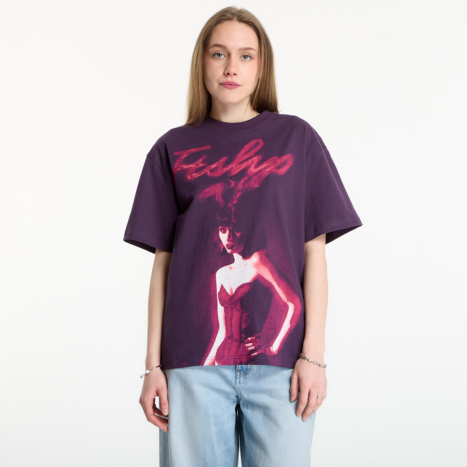 Magliette Playboy x FTSHP T-Shirt Smoking Girl UNISEX Deep Purple