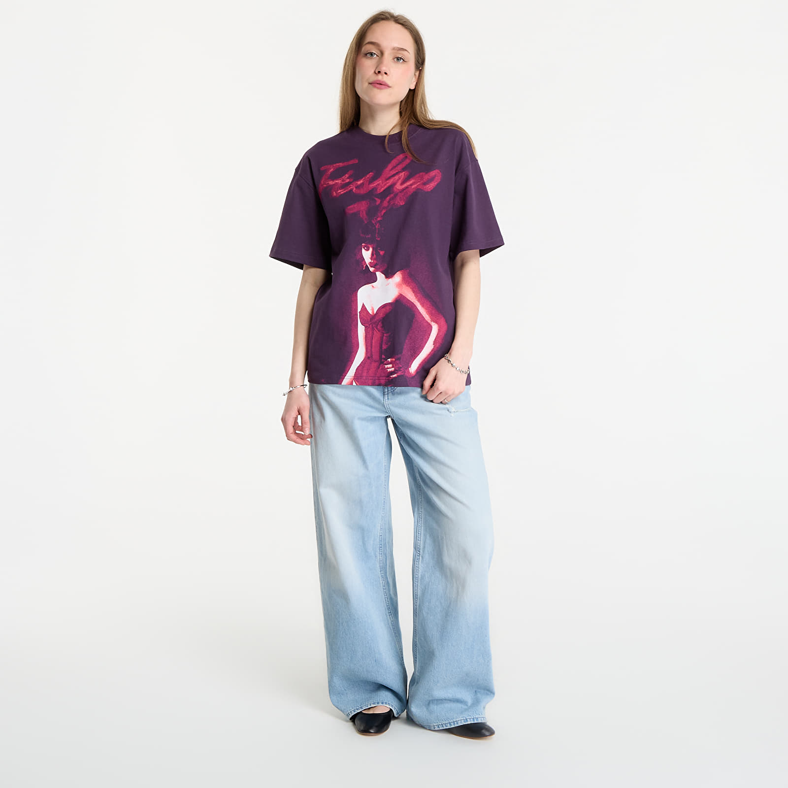 Magliette Playboy x FTSHP T-Shirt Smoking Girl UNISEX Deep Purple