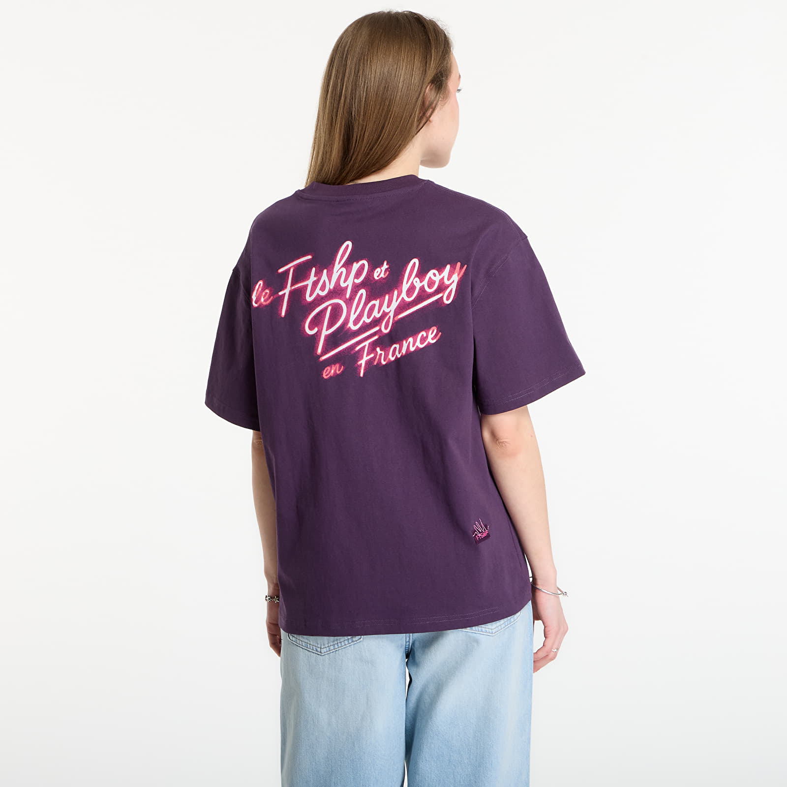 Magliette Playboy x FTSHP T-Shirt Smoking Girl UNISEX Deep Purple