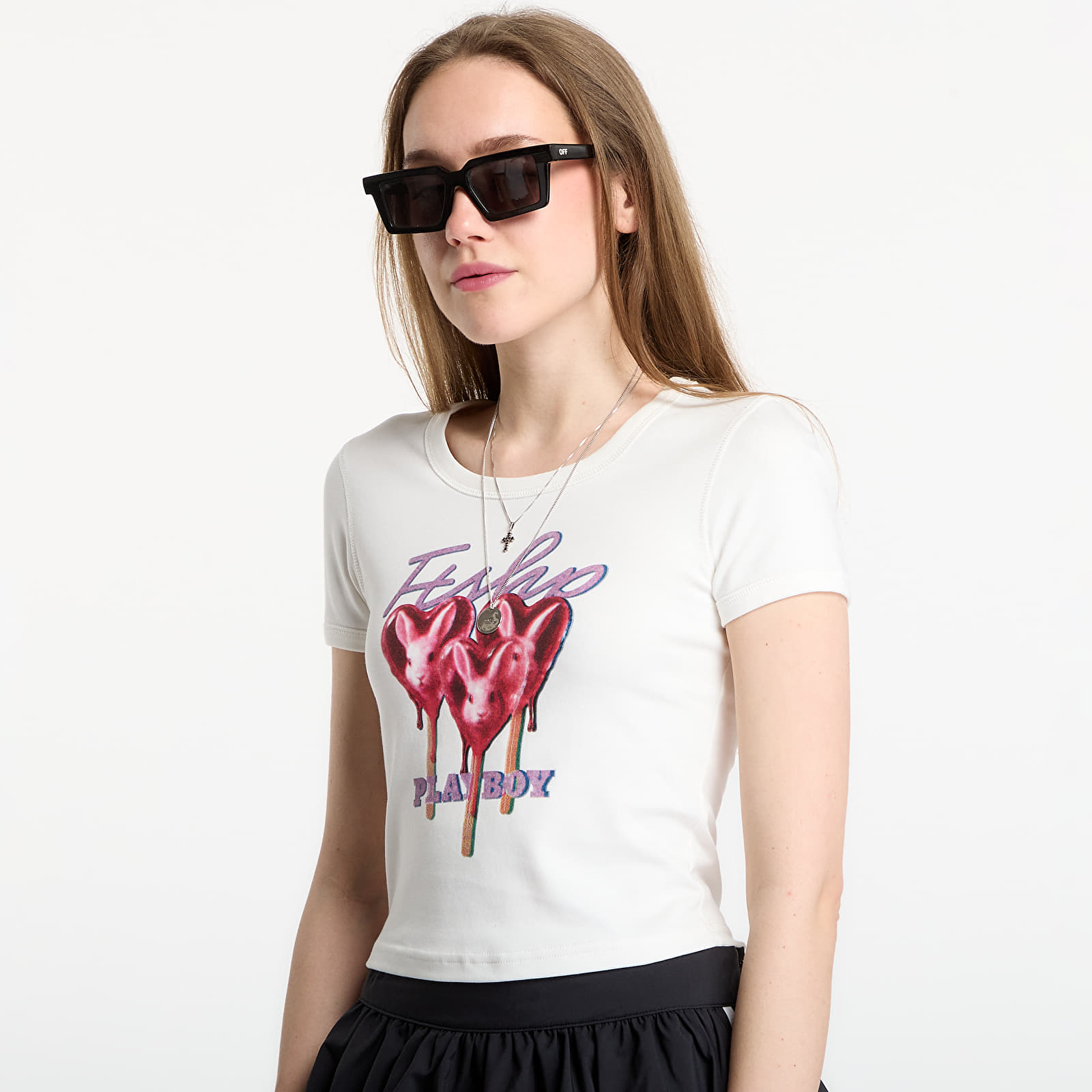 T-shirts Playboy x FTSHP Girls Shrunk Tee Lollies Off-White