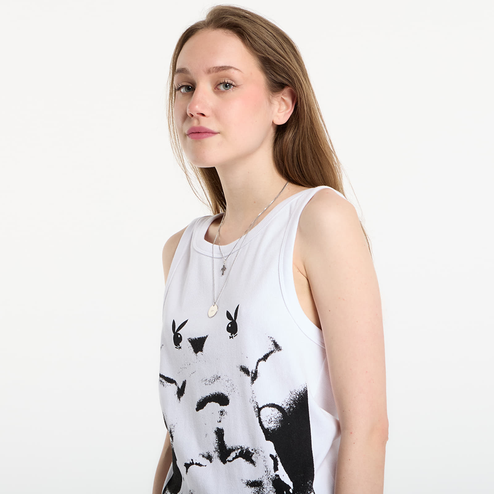 Vestes Playboy x FTSHP Rib Tank Top Portrait UNISEX White