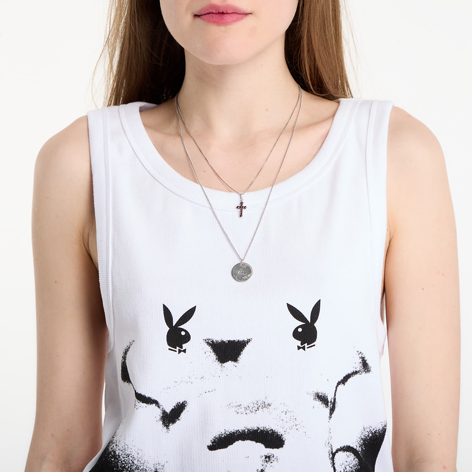 Vestes Playboy x FTSHP Rib Tank Top Portrait UNISEX White
