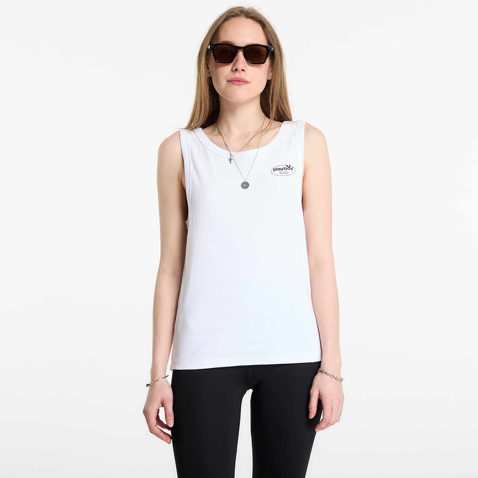 Vestes Playboy x FTSHP Rib Tank Top Logo UNISEX White