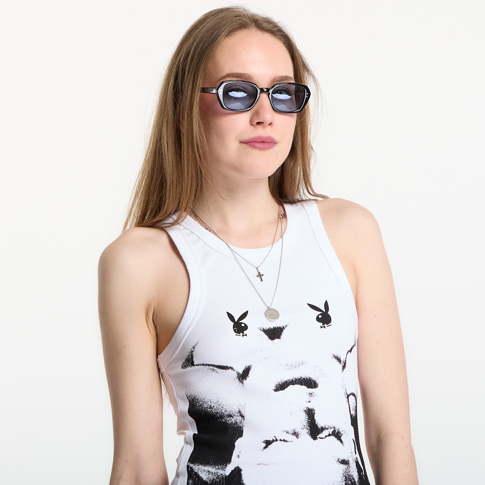 Liemenės Playboy x FTSHP Girls Rib Tank Top Portrait White