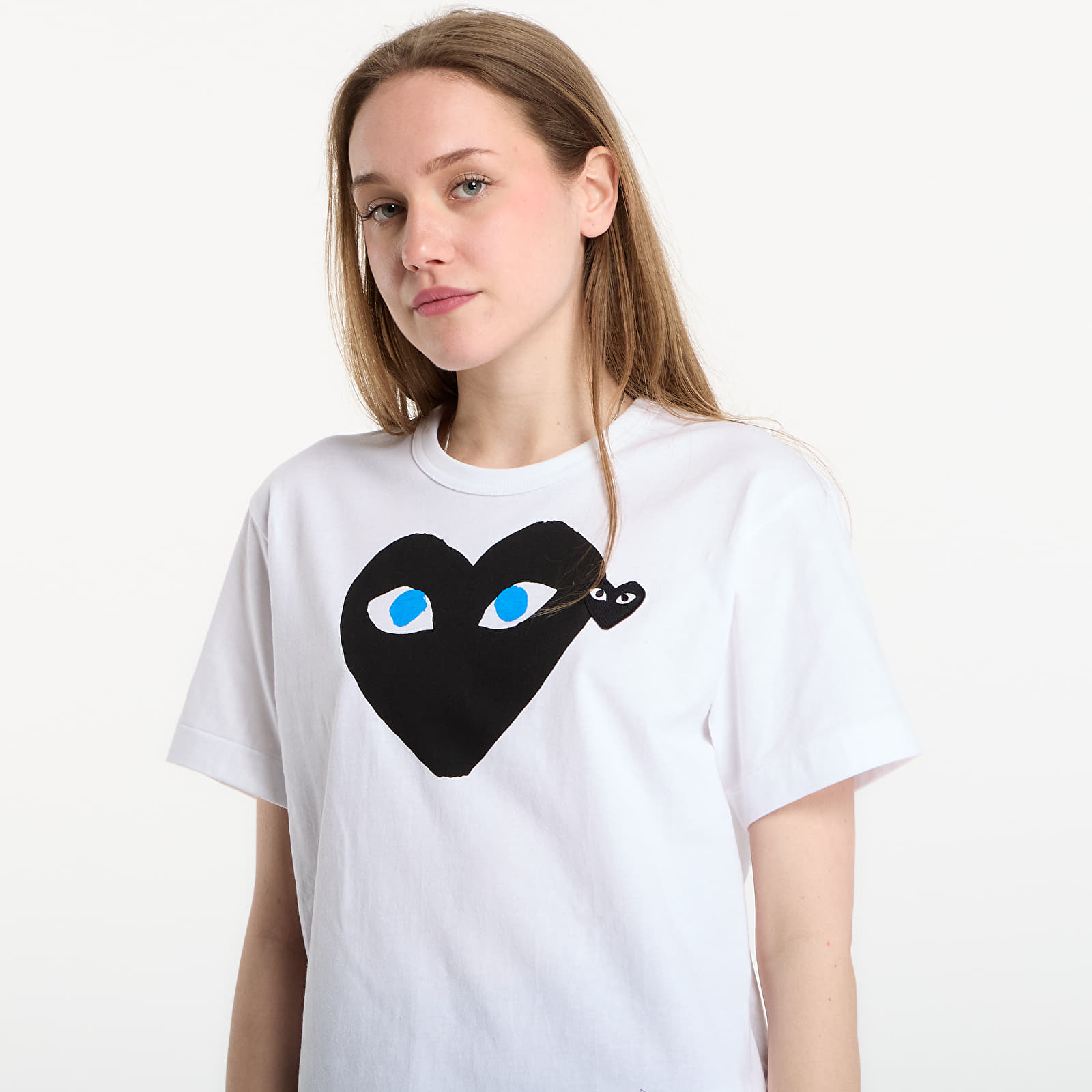 Majice T-shirt Comme des Garçons PLAY T-Shirt Black Emblem Knit UNISEX White