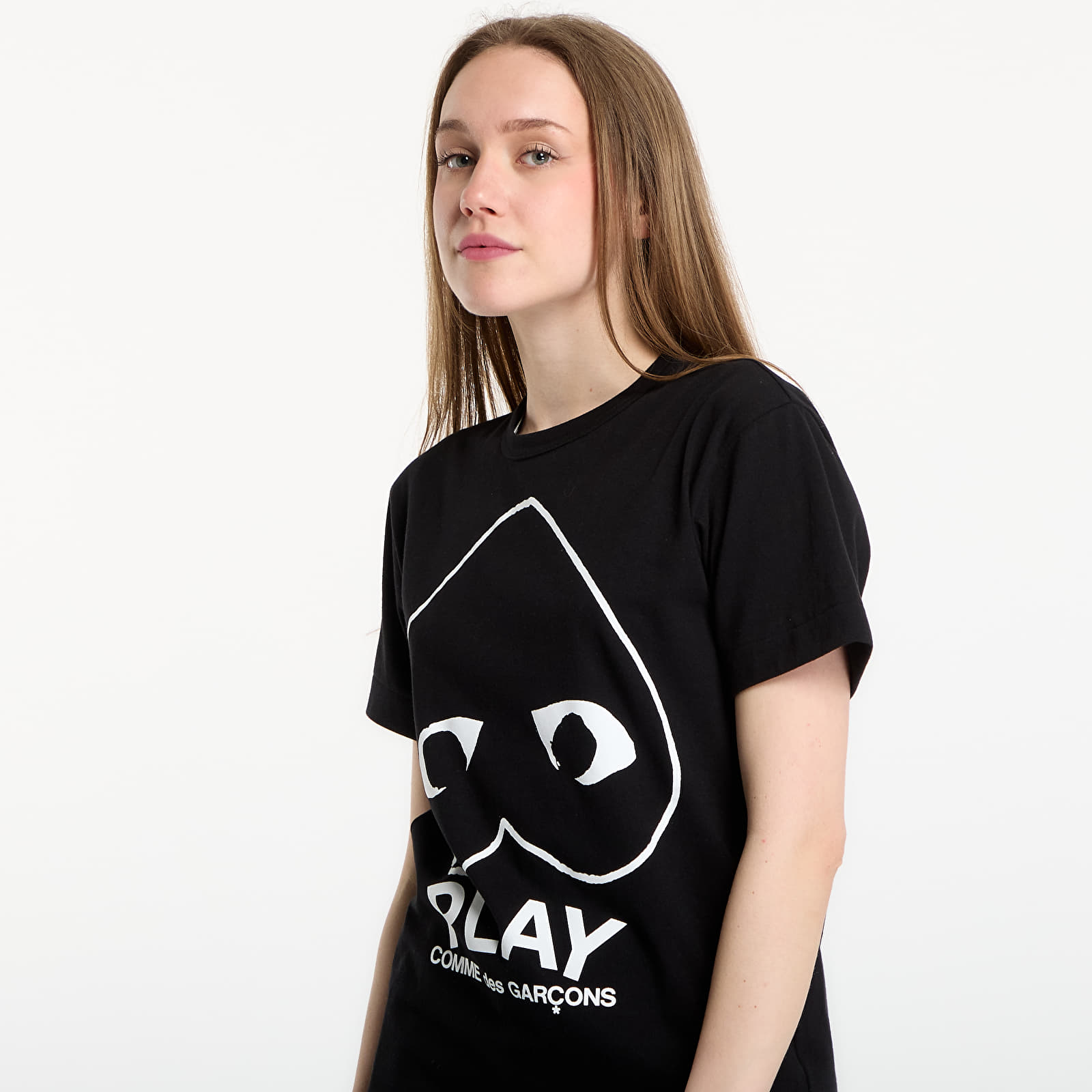 T-paidat Comme des Garçons PLAY T-Shirt Logo Print Knit UNISEX Black